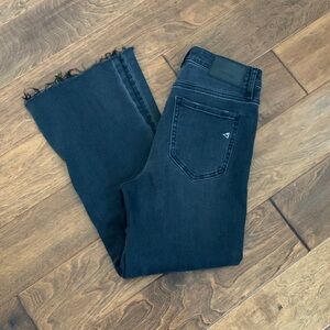 Hidden Jeans high rise cropped gray/black raw hem jeans size 27